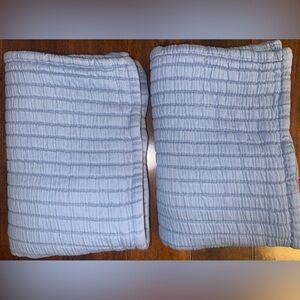 Pine Cone Hill 100% Cotton Blue 2 European Pillow Shams.